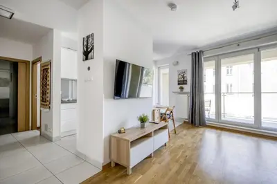 Telewizja i/lub zestaw kina domowego w obiekcie Labo Apartment Kamionek