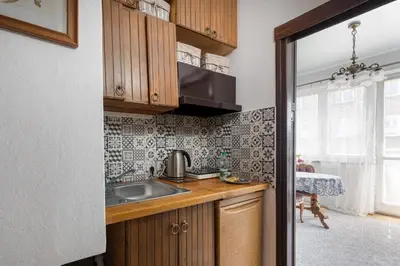 Kuchnia lub aneks kuchenny w obiekcie Plac Konstytucji Homely Studio by BookingHost