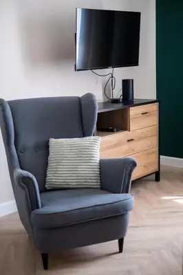 Telewizja i/lub zestaw kina domowego w obiekcie The All Right Apartment Warszawa Pulawska