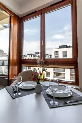 Balkon lub taras w obiekcie Comfort Studio in Warsaw Business Center