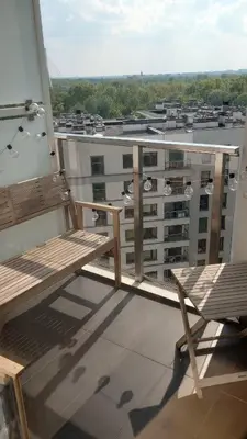 Balkon lub taras w obiekcie Comfort Modern Apartment Warsaw Free Parking Wi-Fi Balcony