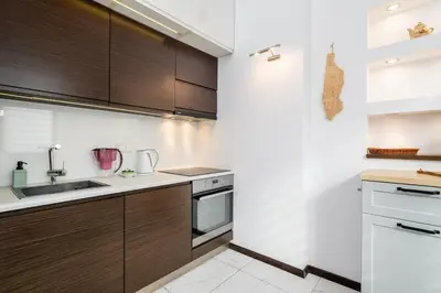 Kuchnia lub aneks kuchenny w obiekcie Peanut Premium Apartment Ochota
