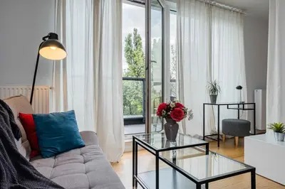 Część wypoczynkowa w obiekcie Praga Factory Stylish Spot