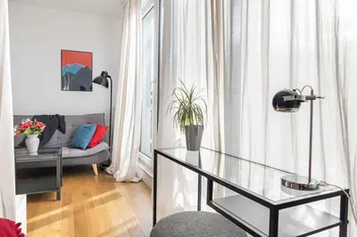 Część wypoczynkowa w obiekcie Praga Factory Stylish Spot