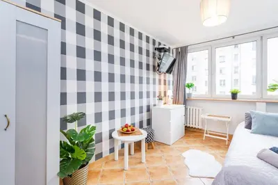 Część wypoczynkowa w obiekcie Cinnamon Apartment Metro Swietokrzyska