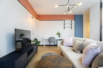 Część wypoczynkowa w obiekcie Deer Park Residence Mokotow