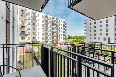 Balkon lub taras w obiekcie Przy Torach 3 by Homeprime