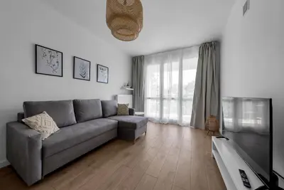 Telewizja i/lub zestaw kina domowego w obiekcie Warsaw Downtown - Balcony&Workspace - by Rentujemy