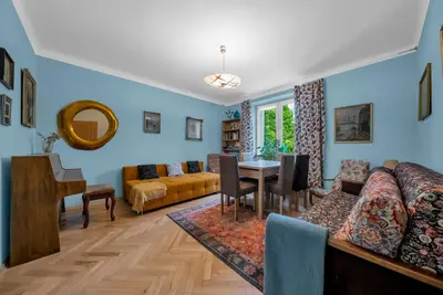 Część wypoczynkowa w obiekcie 70m2 Warsaw Wola Apartment - Top Location, 2 Bedrooms, 1st Floor - by Rentujemy