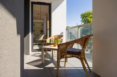 Balkon lub taras w obiekcie Komfortowy Apartament dla 4 osób z Parkingiem by Noclegi Renters