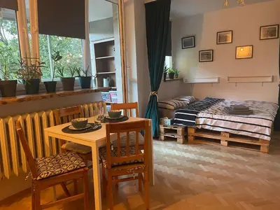 Część wypoczynkowa w obiekcie Cozy Studio Dzielna