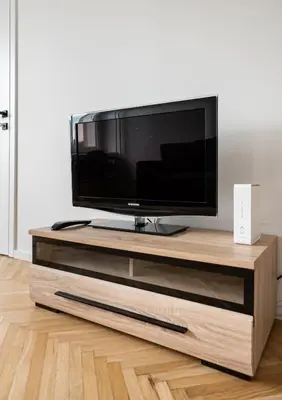 Telewizja i/lub zestaw kina domowego w obiekcie Nowa Praga Standard Apartment by BookingHost