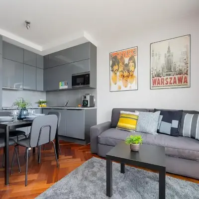 Nowoczesny Apartament z Parkingiem na Pradze Południe w Warszawie by Noclegi Renters