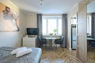 Telewizja i/lub zestaw kina domowego w obiekcie Privilage Studio Your Home at Emilii Plater 55