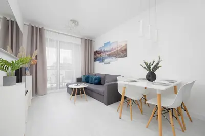 Część wypoczynkowa w obiekcie Burakowska 16 Apartament z Balkonem i Parkingiem Warszawska Wola by Noclegi Renters
