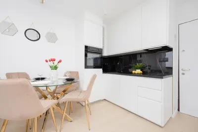 Kuchnia lub aneks kuchenny w obiekcie Capitol Bright Apartment in Central Warsaw by Noclegi Renters