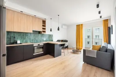 Kuchnia lub aneks kuchenny w obiekcie Wileńska Express Homely Apartment by BookingHost