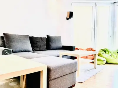 Część wypoczynkowa w obiekcie Nowoczesny apartament na Pradze