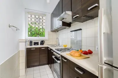 Kuchnia lub aneks kuchenny w obiekcie Apartament Leszczyńska