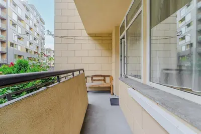 Balkon lub taras w obiekcie Apartament Leszczyńska