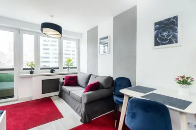 Część wypoczynkowa w obiekcie Beetroot Apartment City Centre Rondo ONZ