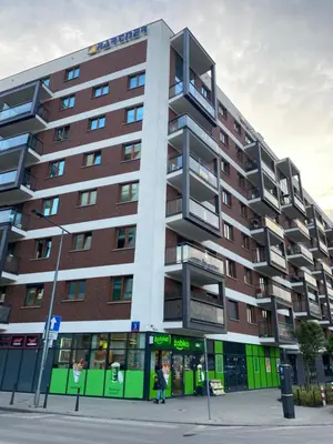 Budynek, w którym mieści się apartament