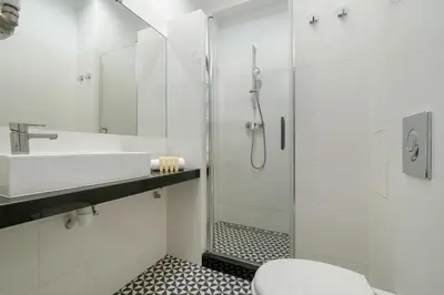 Łazienka w obiekcie Gagarina Warszawa Przytulne Studio by Noclegi Renters