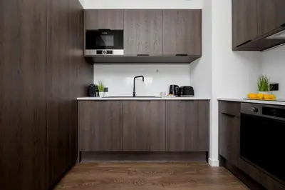 Kuchnia lub aneks kuchenny w obiekcie Apartamenty Ludwiki z Parkingiem by Noclegi Renters