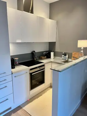 Kuchnia lub aneks kuchenny w obiekcie Apartament NiePokorny