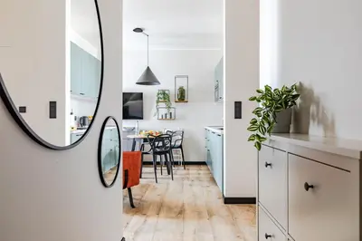 Kuchnia lub aneks kuchenny w obiekcie Mińska Apartament