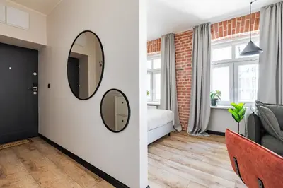 Telewizja i/lub zestaw kina domowego w obiekcie Mińska Apartament