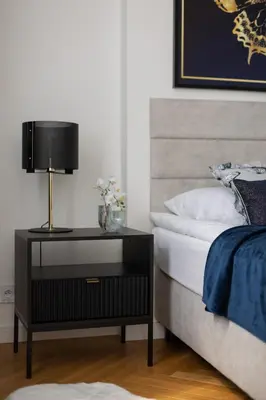Łóżko lub łóżka w pokoju w obiekcie Senatorska Apartment Warsaw by Noclegi Renters