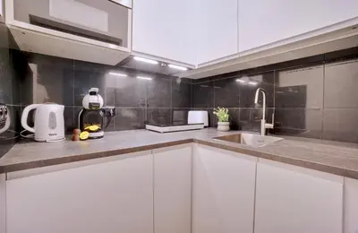 Kuchnia lub aneks kuchenny w obiekcie Warsaw Premium Apartments Boczna