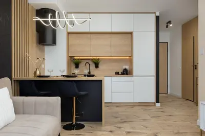 Kuchnia lub aneks kuchenny w obiekcie Herbu Oksza Elegant Apartment with Parking by Noclegi Renters