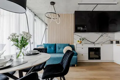 Telewizja i/lub zestaw kina domowego w obiekcie Apartment Emilii Plater
