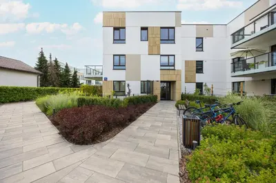 Budynek, w którym mieści się apartament