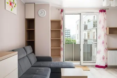 Część wypoczynkowa w obiekcie Wawrzyszewska 2-Bedroom Apartment by BookingHost