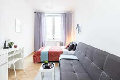 Część wypoczynkowa w obiekcie Zajęcza Apartment near Copernicus Center by Mia