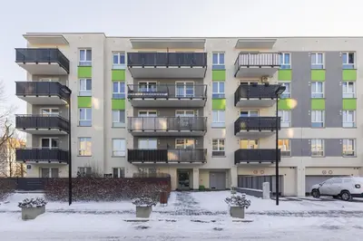 Budynek, w którym mieści się apartament