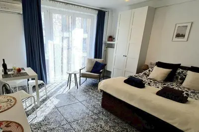 Łóżko lub łóżka w pokoju w obiekcie Apartament Południowy z balkonem 2 osoby