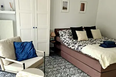 Łóżko lub łóżka w pokoju w obiekcie Apartament Południowy z balkonem 2 osoby