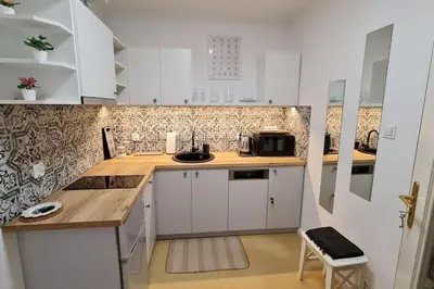 Kuchnia lub aneks kuchenny w obiekcie Apartament Południowy z balkonem 2 osoby