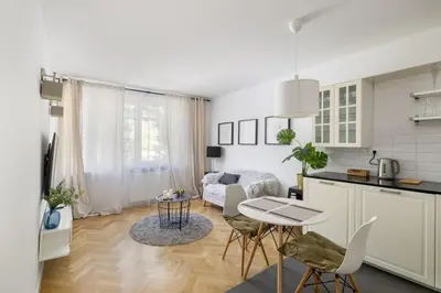 Kuchnia lub aneks kuchenny w obiekcie Apartment near Elektrownia Powiśle