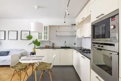 Kuchnia lub aneks kuchenny w obiekcie Apartment near Elektrownia Powiśle