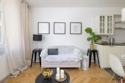 Kuchnia lub aneks kuchenny w obiekcie Apartment near Elektrownia Powiśle