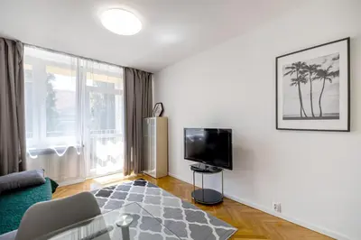 Telewizja i/lub zestaw kina domowego w obiekcie Corazziego Plac Bankowy Apartment
