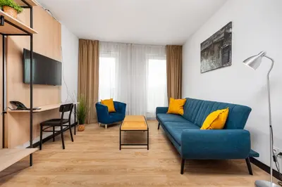 Telewizja i/lub zestaw kina domowego w obiekcie Zamoyskiego 37 by Homeprime