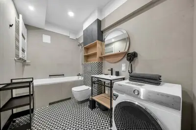 Kuchnia lub aneks kuchenny w obiekcie Warsaw National Stadium Apt - Parking, Workspace - by Rentujemy