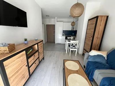 Kuchnia lub aneks kuchenny w obiekcie Apartment Nova Ochota - BLUE