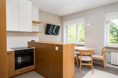 Kuchnia lub aneks kuchenny w obiekcie Metro Racławicka Loft Apartment by BookingHost